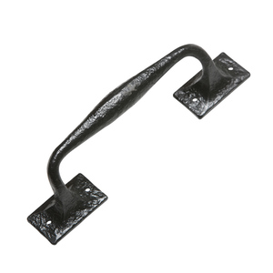 Poignée de tirage moderne en fonte avec finition noire pour armoires de chambre, placards et penderies - Product Image 2