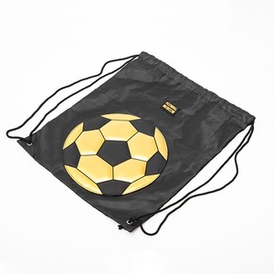 Gold foil soccer printing <b>drawstring</b> bag - Product Image 4