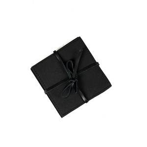 Handmade Genuine Leather Coaster Set with Holder Square Drink Mats Durable Cowhide <b>Table</b> Surface <b>Protector</b> GLC-0055 - Product Image 4