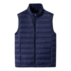 Men's Sleeveless Winter Waterproof Reversible Polyester Filled Ultra Lightweight Puffer Coat 90% White <b>Duck</b> <b>Down</b> Hip Hop Style - Product Image 3