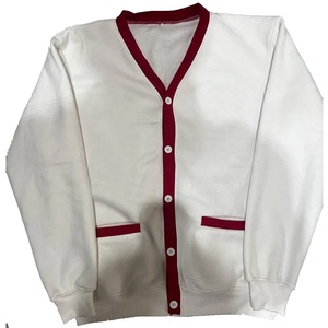 Cardigan en tricot pour homme WIDE GREEK HOUSE, style universitaire, à rayures, pour fraternité grecque, en laine/acrylique, avec patchs personnalisés, vente en gros - Product Image 1