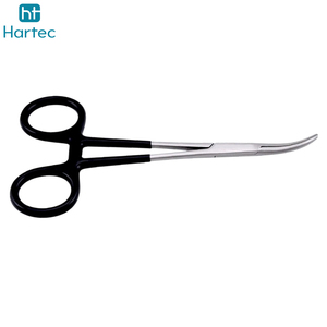 Pince de pêche incurvée anti-corrosion, revêtement noir, poignée antidérapante, pince hémostatique verrouillable, extracteur d'hameçons profonds, équipement de pêche - Product Image 3