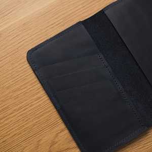 Porte-chéquier en cuir véritable haute capacité avec fentes personnalisées pour cartes, fabricant de portefeuilles pour chéquier, modèle LCR-0145 - Product Image 5