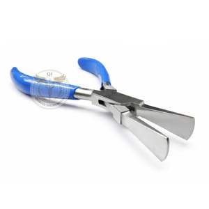 Alicates de punta plana tipo pico de pato de primera calidad, con mordaza dentada, de acero inoxidable, ligeros, para trabajo suave, para engaste de joyas, profesionales - Product Image 5