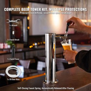 Kit Torre Kegerator da 20L in Acciaio Inossidabile per Feste con Tubazioni Preassemblate - Product Image 2