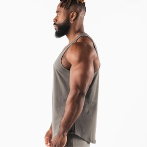 100% Cotton Gym Fitness Breathable Ribbed Absorb Sweat Wife Beater men's Tank Tops Men - Product Image 3