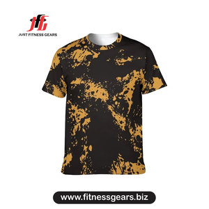 เสื้อยืดคอกลมแขนสั้นลายทาง ทรงปกติ แห้งเร็ว สปอร์ต ผ้าถักโพลีเอสเตอร์ พิมพ์ลายแบบซับลิเมชั่น - Product Image 5
