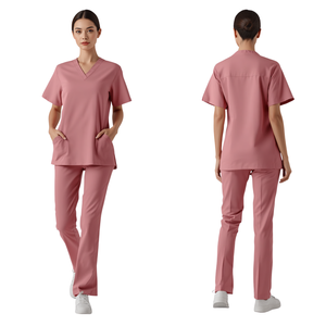 Women N Style Medical Scrub Uniform Polyester Woven Fabric Needle Detection Suits - Product Image 2
