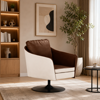 Ensemble de canapés scandinaves modernes et luxueux en tissu avec canapé trois places rembourré et fauteuil d'appoint, structure en bois de chêne américain massif
