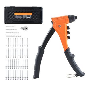 Kit Pistola Rivettatrice Multifunzione Manuale Professionale con 200 Rivetti a Strappo, 4 Punte Intercambiabili e Inserti per Trapano - Product Image 1