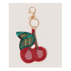 Glass Beads <b>Pineapple</b> Key Charm Hold to Keys or Bag Charm Hand Embroidery Key Charm Handbag Purse Gifted Key Charm Accessories - Product Image 5