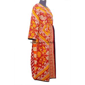 Elegante Vestido de Oficina para Mujer, Vestido Kantha con Parches, Calidad Estándar para Uso Diario, Proveedor Indio, Cintura Natural, Largo Máximo - Product Image 5