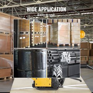 Macchina Manuale per Imballaggio con Nastro da 1/2''-3/4'', Strumento per Reggiatura in Acciaio 3-in-1 (Tensionatore, Crimpatore, Taglierina) - Product Image 6