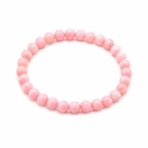 AAA+ Natural Pink Opal <b>Crystal</b> Beaded <b>Bracelet</b> 8mm Round Gemstone Stretch <b>Bracelet</b> Positive Energy Jewelry for Women - Product Image 1