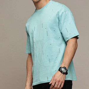 Camiseta Desgastada de Algodón Lavado, Estilo Urbano Holgado, Moda Casual de Verano, Prenda de Calidad Premium - Product Image 2