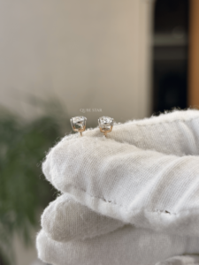 1.04 CTW Dainty Pear Shaped Lab Created Diamond Droplet <b>Post</b> <b>Earrings</b> • 14K Genuine Yellow Gold Minimalist Bridal Studs - Product Image 3