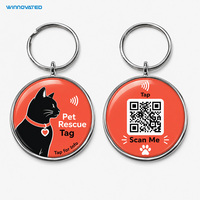 Programmierbarer Epoxy RFID NFC Haustier-Anhänger Schlüsselanhänger für Hunde und Katzen zur Ortung