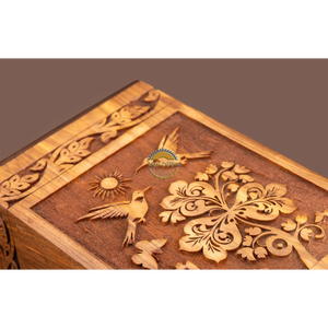 AYAANS Rosewood wooden Hand Carved Wooden Hot Selling cremation Urn Box for Adult Ashes Wholesale Cremation Urns (6X6X11)IN - Product Image 4