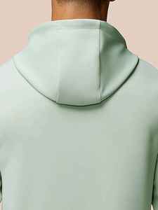 Sudadera con Capucha para Hombre, Color Verde Salvia, Manga Larga, Felpa Francesa, Corte Ajustado, Transpirable, Informal, para Otoño, con Bolsillo Frontal, Tejido de Punto - Product Image 2