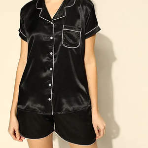 ชุดนอนผู้หญิงทรงพอดีตัวสำหรับฤดูหนาว คุณภาพสูง ระบายอากาศได้ดี แห้งเร็ว ชุดนอนเนื้อผ้านุ่ม เอวยางยืด - Product Image 3