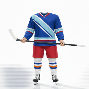 Ensemble de maillots d'entraînement professionnels de hockey sur glace pour hommes, logo personnalisé, taille personnalisée, vêtements de sport performants - Product Image 3