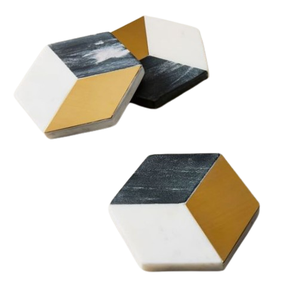 Sous-verres en marbre naturel résistant à la chaleur, fournisseur d'usine, vente en gros, disponibles en forme et taille personnalisées - Product Image 4