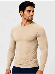 T-shirt de travail professionnel pour hommes, sous-vêtement médical à manches longues, respirant, anti-transpiration, séchage rapide, pour infirmiers, brodé - Product Image 4