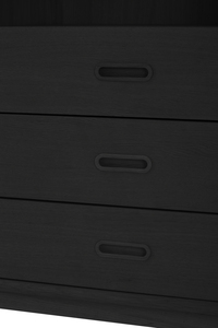Premium Oak Veneer <b>Tall</b> Sideboard Cabinet with Shelves for Living Room Dining Room Home Furniture - Product Image 6