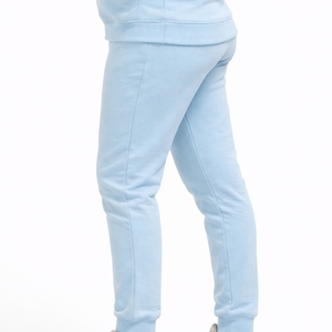 Ensemble de survêtement sportif pour homme, bleu clair, à capuche, grande taille, manches longues, couleur unie, décontracté, coupe régulière, pour l'hiver - Product Image 4