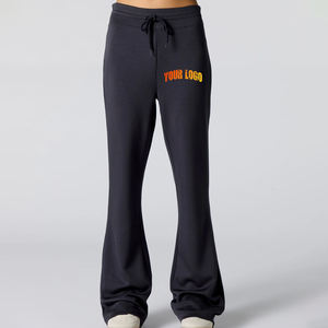 Pantalon de jogging décontracté d'hiver pour femme, taille haute, coupe large, brodé, en molleton, ample, pour le sport en extérieur - Product Image 6