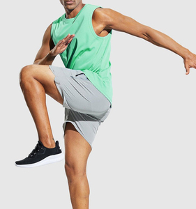 Débardeur de sport respirant et décontracté pour homme, sans manches, en polyester/coton, style urbain, pour la musculation et la gym - Product Image 2