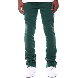 Pantalon de survêtement décontracté pour homme, vert foncé, taille élastique, avec poches latérales, en coton respirant, poids moyen, pour l'automne - Product Image 3