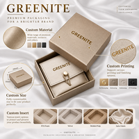 Boîte rigide personnalisée en deux parties avec couvercle et base, emballage haut de gamme avec insert pour logo, pour bijoux, cosmétiques, produits de beauté et cadeaux