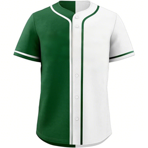 Uniforme de Béisbol Sublimado al por Mayor OEM, Tela Suave 100% Poliéster, Uniforme de Béisbol en Blanco, Transpirable, Absorbente de Sudor, con Botones - Product Image 2