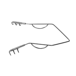 Retractor Cardiovascular Parsonnet Autoestático de Acero Ligero con Resorte, 3x3 Puntas Afiladas, Longitud Total 2in (5.1cm) ZETOMEDPRO - Product Image 1