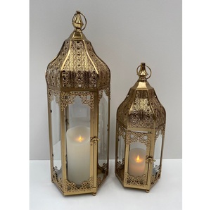 Elegance Square Black Iron Decorative Hanging Candle <b>Lantern</b> Black Copper Finish Indoor Outdoor Home Wedding Christmas Decor - Product Image 5