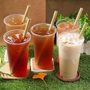 KEIFU 12mm*21cm Eco-friendly <b>Bamboo</b> Boba Disposable STR-005 Straws for Bubble Tea <b>Coffee</b> 125 Pcs 18 Bags/Carton TW Customized - Product Image 6