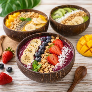 Factory Direct <b>Coconut</b> <b>Shell</b> Bowls Custom Engraved Logo Sustainable <b>Coconut</b> Bowl for Smoothie and Ice Cream from Vietnam - Product Image 2
