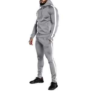 Conjunto Deportivo de Invierno Transpirable de Poliéster/Algodón, Manga Larga, Color Sólido, Pantalones Casuales con Bolsillos Laterales - Product Image 1