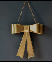 Golden Metal Wreath Ornament Round Classic Style Handmade Hanging Decoration - Product Image 4