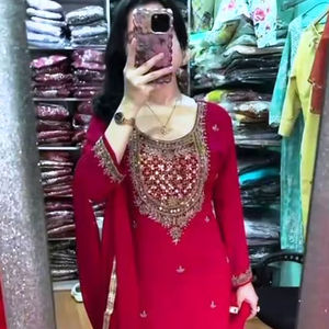 Trajes de moda india bordados a mano sin costuras de diseñador moderno para mujeres para fiestas de estilo tradicional - Product Image 1