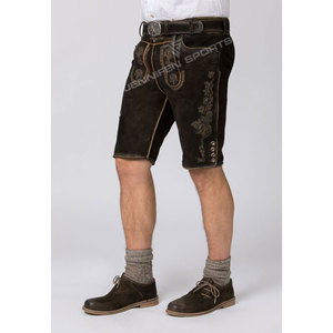 Último Modelo 2026: Lederhosen Bávaros de Cuero de Vaca para Hombre, Traje Tradicional de Oktoberfest con Técnica de Bordado en Cuero - Product Image 5