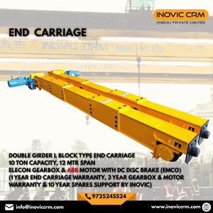 รถเข็นปลายราง INOVIC CRM สำหรับเครน EOT รับน้ำหนัก 1 ตัน ถึง 10 ตัน |   ส่วนประกอบเครนเหนือศีรษะแบบคานเดี่ยวคานคู่สำหรับใช้งานในอุตสาหกรรม - Product Image 2