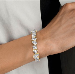 สร้อยข้อมือประดับเพชรทรงหลากหลายสีโรสโกลด์ 9K ที่สวยงามน่าทึ่ง 30.20 CTW - Product Image 3