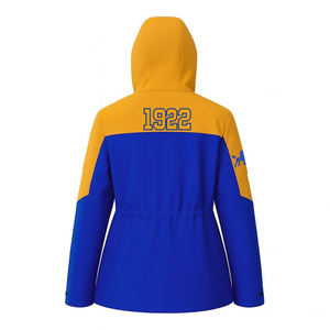 Veste à capuche zippée pour femme de qualité supérieure avec couleur contrastée, légère, élégante, décontractée, pour l'extérieur, vêtements de mode - Product Image 5