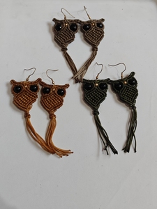 Pendientes Colgantes Bohemios Étnicos Tribales de Macramé Hechos a Mano con Gota de Agua Azul, Cuentas de Piedra Natural, Certificación IGI, Joyería de Moda para Mujer - Product Image 6