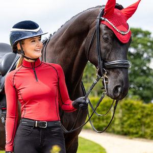 Premium Quality Horse Ear Bonnet Crochet Fly Veil Lightweight Breathable Washable Made in Pakistan for Show Riders Ear Bonnet - Product Image 3