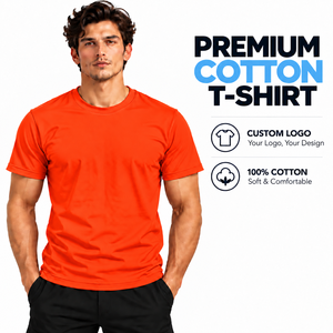 T-shirts vierges prêts à être expédiés, 100% coton, vente en gros, tee-shirts unis pour hommes, pour impression sérigraphique, logo personnalisé, maillot, haut unisexe, DTG - Product Image 1