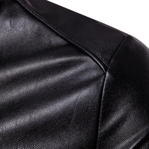 OEM Custom Spring Formal Coated Leather <b>Pilot</b> Bomber <b>Jacket</b> with Front Logo Wholesale Price - Product Image 6