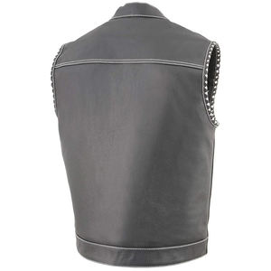 Best Quality Stylish Men's <b>Leather</b> <b>Vest</b>-Eco-Friendly Quick Dry Breathable Winter Outerwear OEM Service Casual Style - Product Image 3